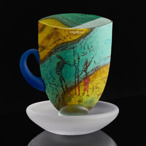 Kosta Boda Art Glass Sculpture Teacup - Γλυπτό Φλιτζάνι τσαγιού