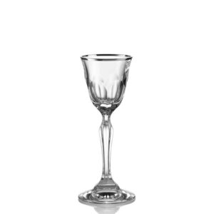 Rogaška Aulide Platinum Rim - Ποτήρι Λικέρ Ασημένιο Στόμιο