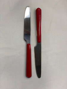 Kitchen Craft Color Works - Σετ 12 Μαχαίρια Φαγητού Κόκκινη Λαβή