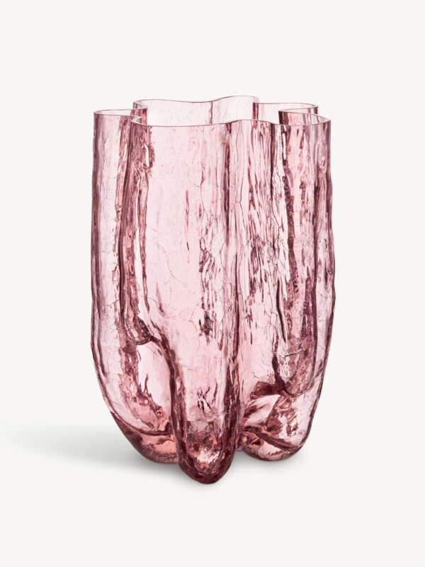 Kosta Boda Crackle Vase Pink  Ανθοδοχείο Ροζ