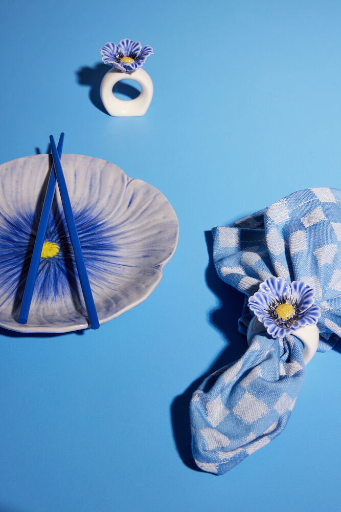 Byon Napkin Ring Poppy Blue set 2 pcs - Κρίκοι πετσέτας σετ 2 τεμ - Image 2
