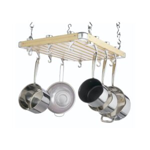 Kitchen Craft Masterclass Pot Rack - Ξύλινο Ράφι Οροφής με αλυσίδες και γάντζους