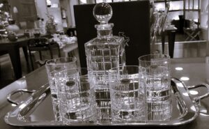 Rogaška Lisbon Whiskey set - Σετ Καράφα Ουίσκι με 4 ποτήρια