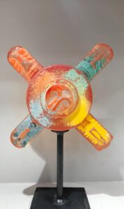 Kosta Boda K.E.  Sandcasted Wheel - Γλυπτό